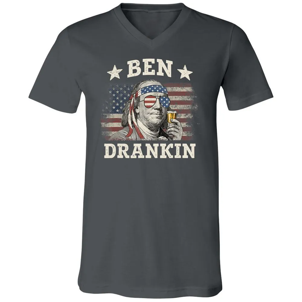 Unisex V-Neck T-Shirt - 915PASXD - Asphalt - 12