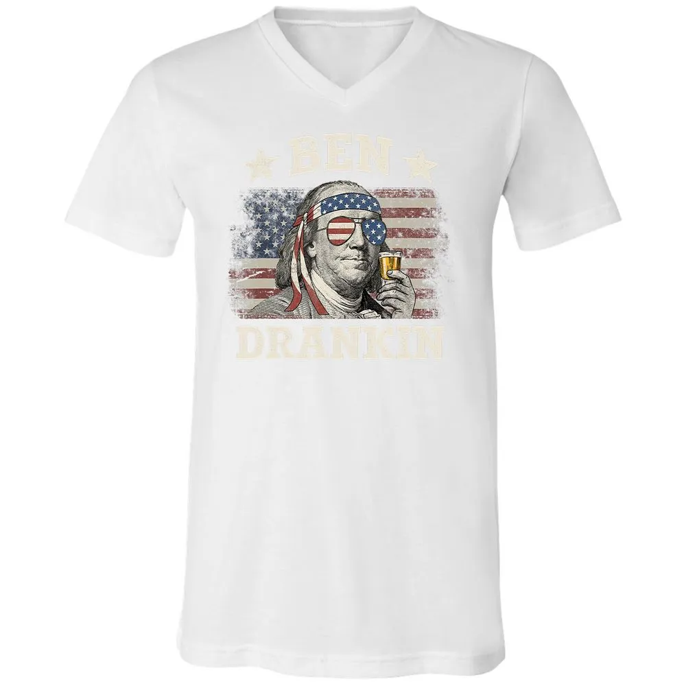 Unisex V-Neck T-Shirt - 915PASXD - White - 5