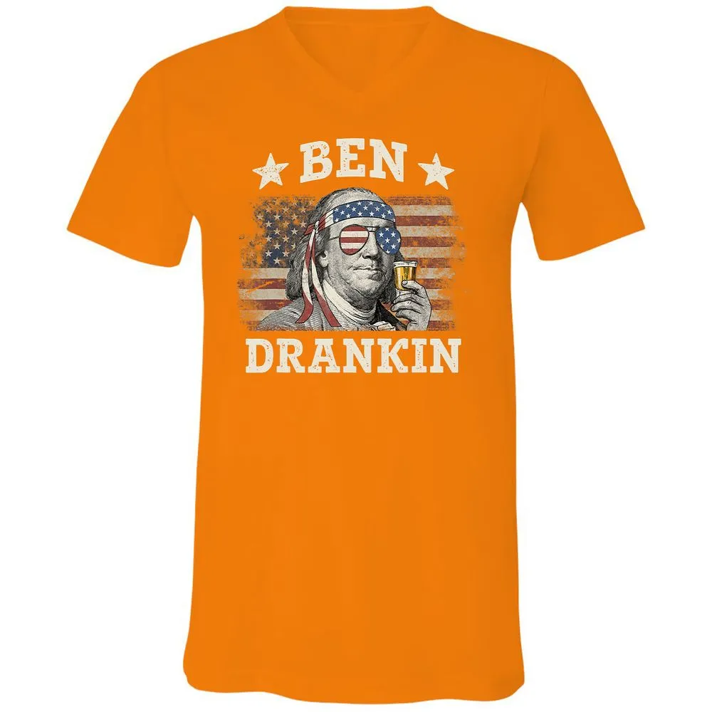 Unisex V-Neck T-Shirt - 915PASXD - Orange - 11