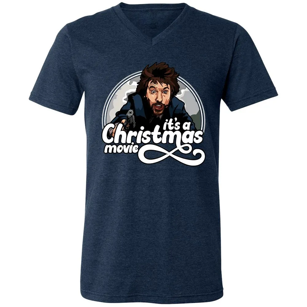 Unisex V-Neck T-Shirt - 2F8ERZPU - Heather Navy - 15