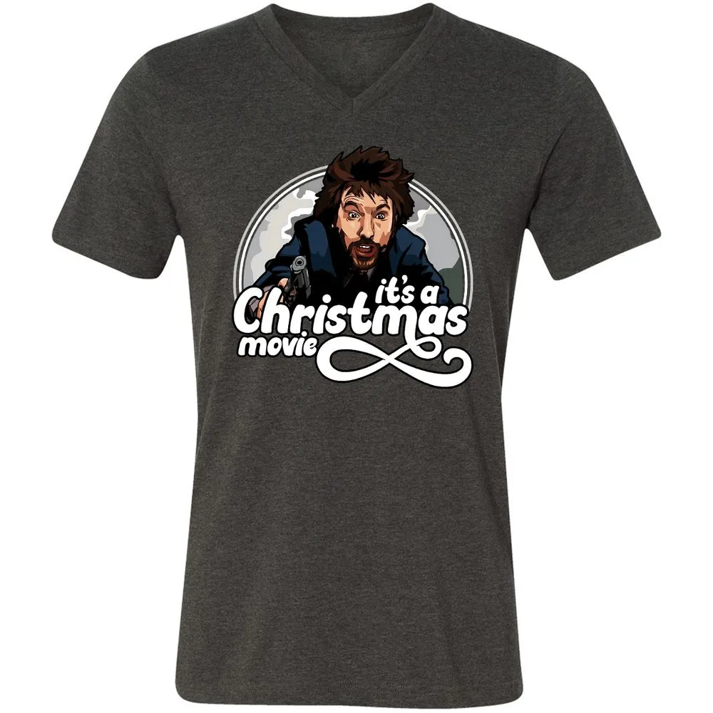 Unisex V-Neck T-Shirt - 2F8ERZPU - Dark Grey Heather - 8