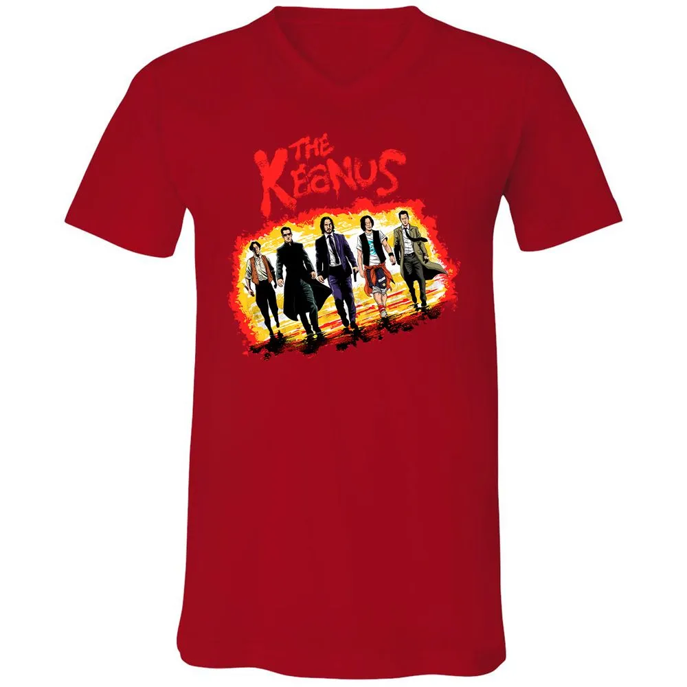 Unisex V-Neck T-Shirt - H3EJ3UFF - Red - 3