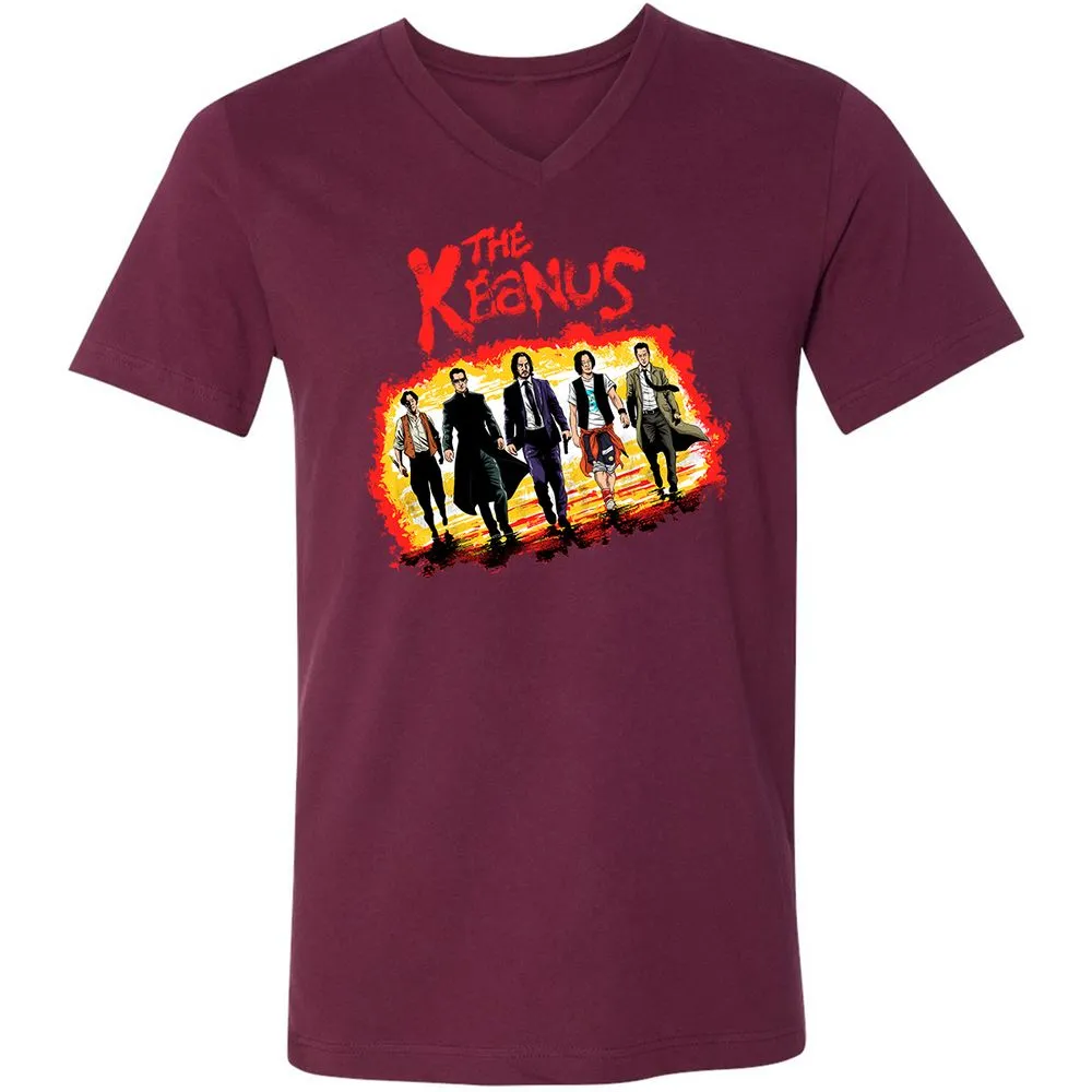 Unisex V-Neck T-Shirt - H3EJ3UFF - Maroon - 6