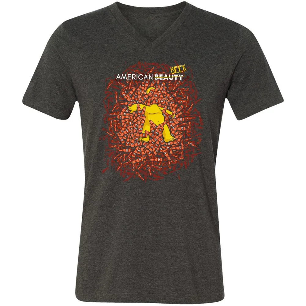 Unisex V-Neck T-Shirt - K9KWGCDF - Dark Grey Heather - 8