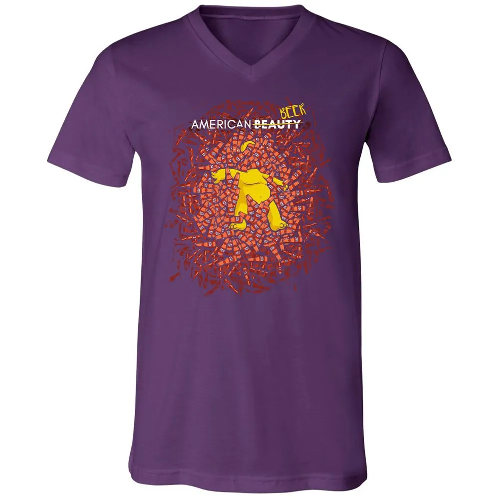 Unisex V-Neck T-Shirt - K9KWGCDF - Team Purple - 9