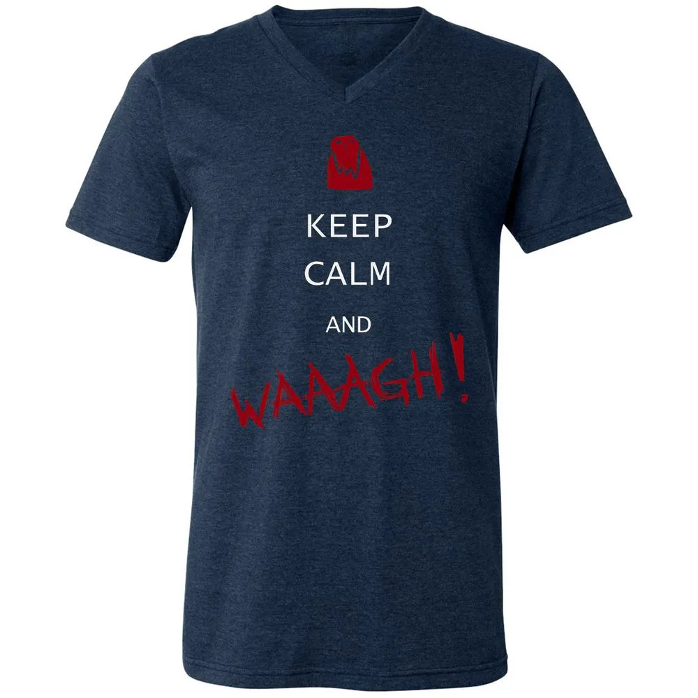 Unisex V-Neck T-Shirt - 4PCUZHVR - Heather Navy - 15