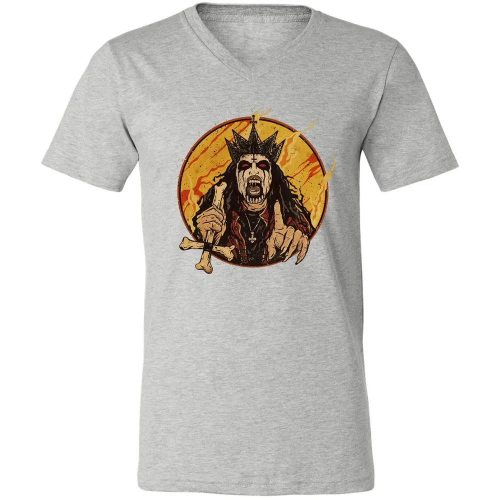 Unisex V-Neck T-Shirt - GFVQPCST - Athletic Heather - 7