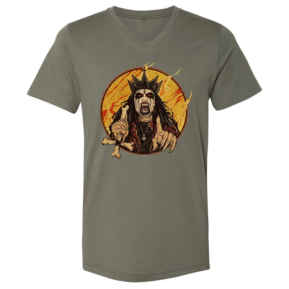 Unisex V-Neck T-Shirt - GFVQPCST - Military Green - 10