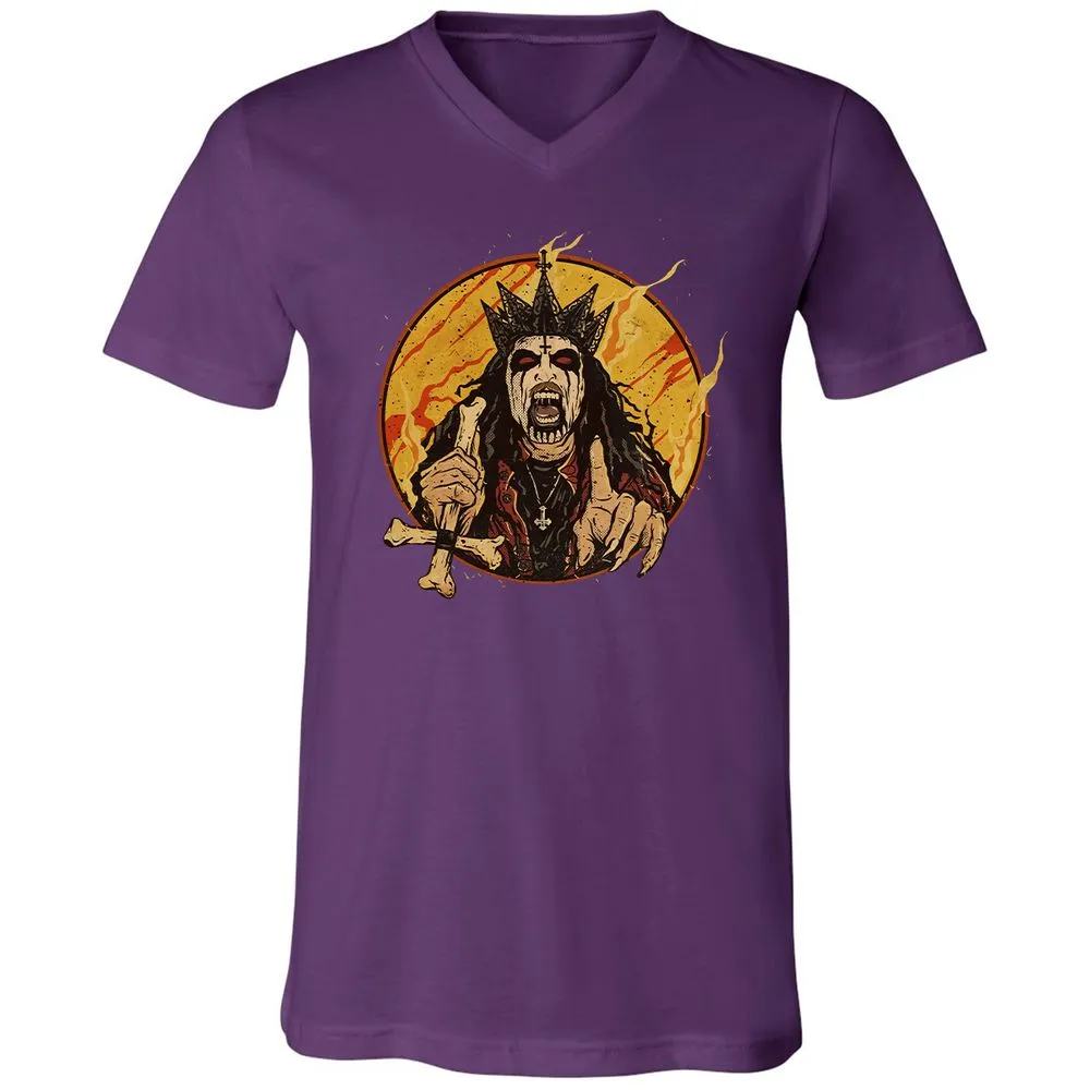 Unisex V-Neck T-Shirt - GFVQPCST - Team Purple - 9