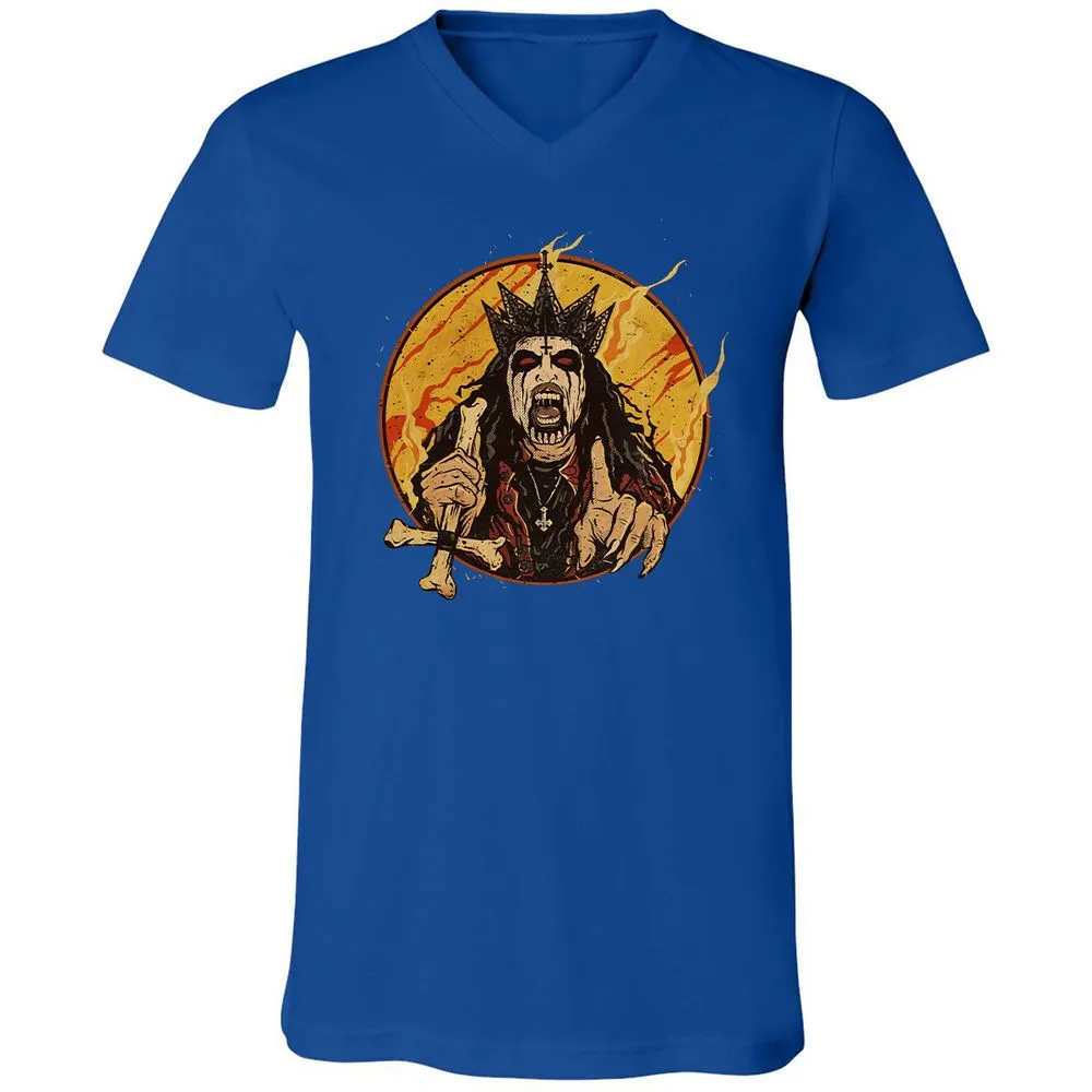 Unisex V-Neck T-Shirt - GFVQPCST - True Royal - 4