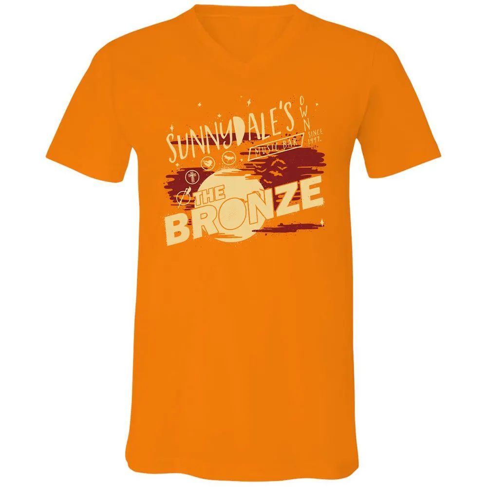 Unisex V-Neck T-Shirt - UAY6KK36 - Orange - 11