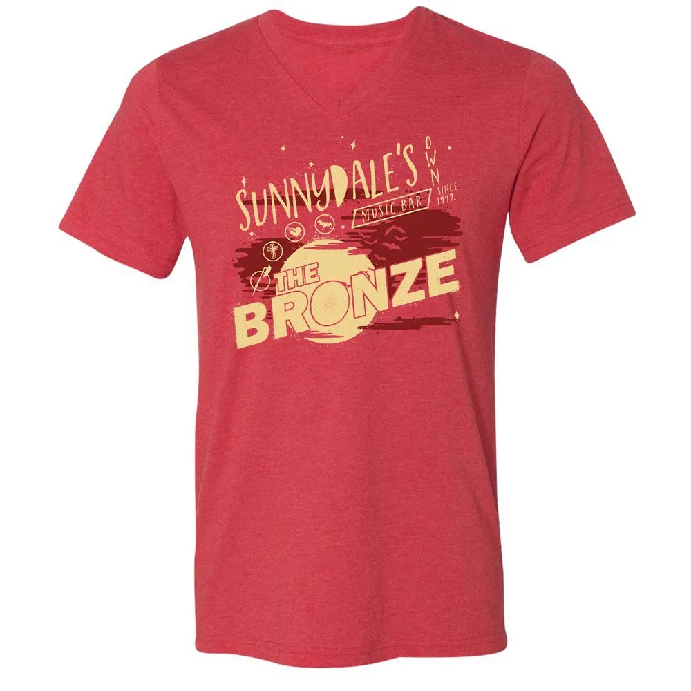 Unisex V-Neck T-Shirt - UAY6KK36 - Heather Red - 16