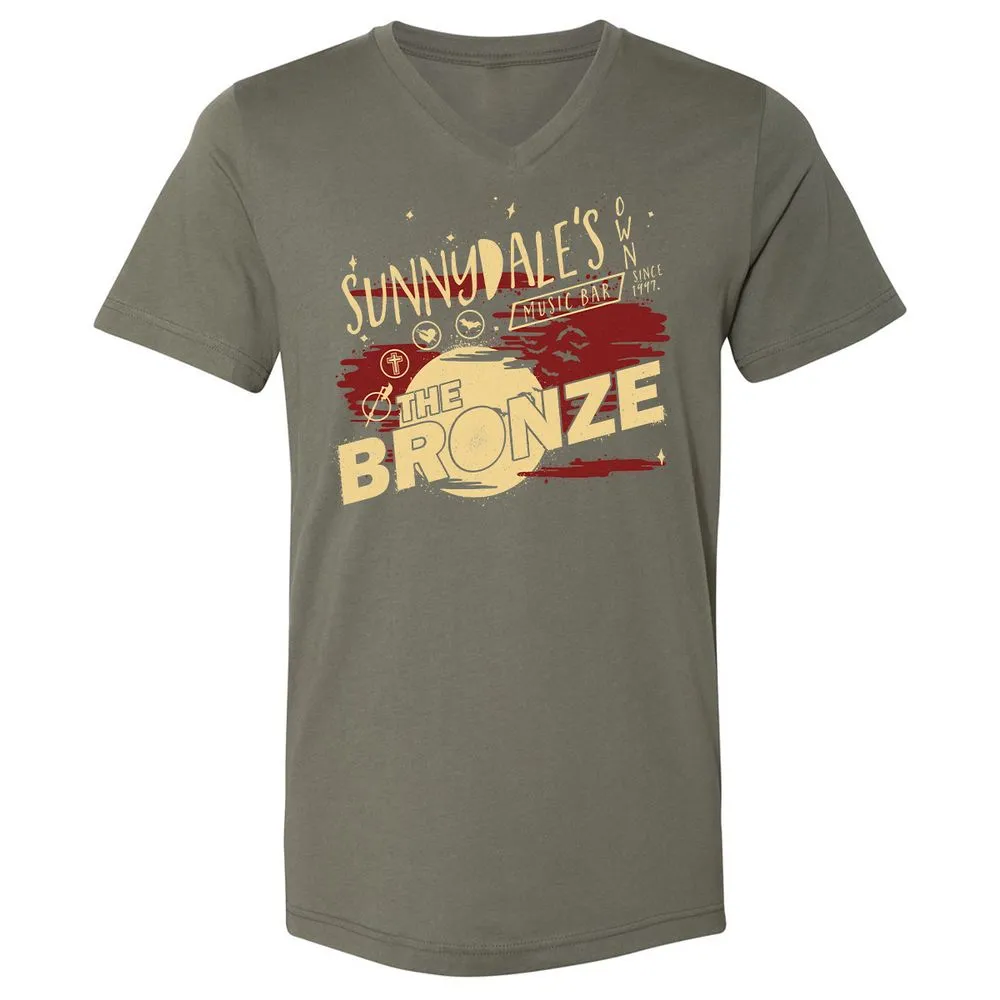 Unisex V-Neck T-Shirt - UAY6KK36 - Military Green - 10