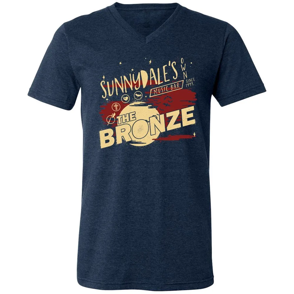 Unisex V-Neck T-Shirt - UAY6KK36 - Heather Navy - 15