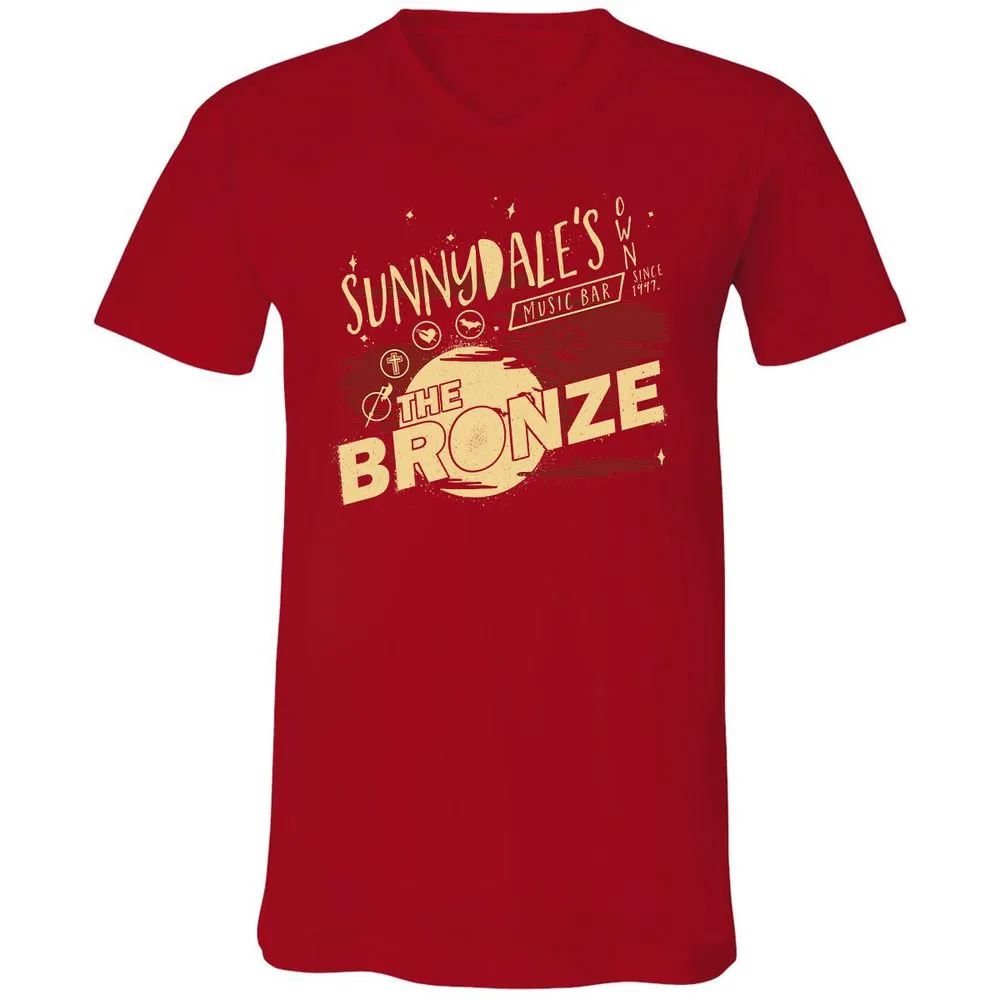 Unisex V-Neck T-Shirt - UAY6KK36 - Red - 3