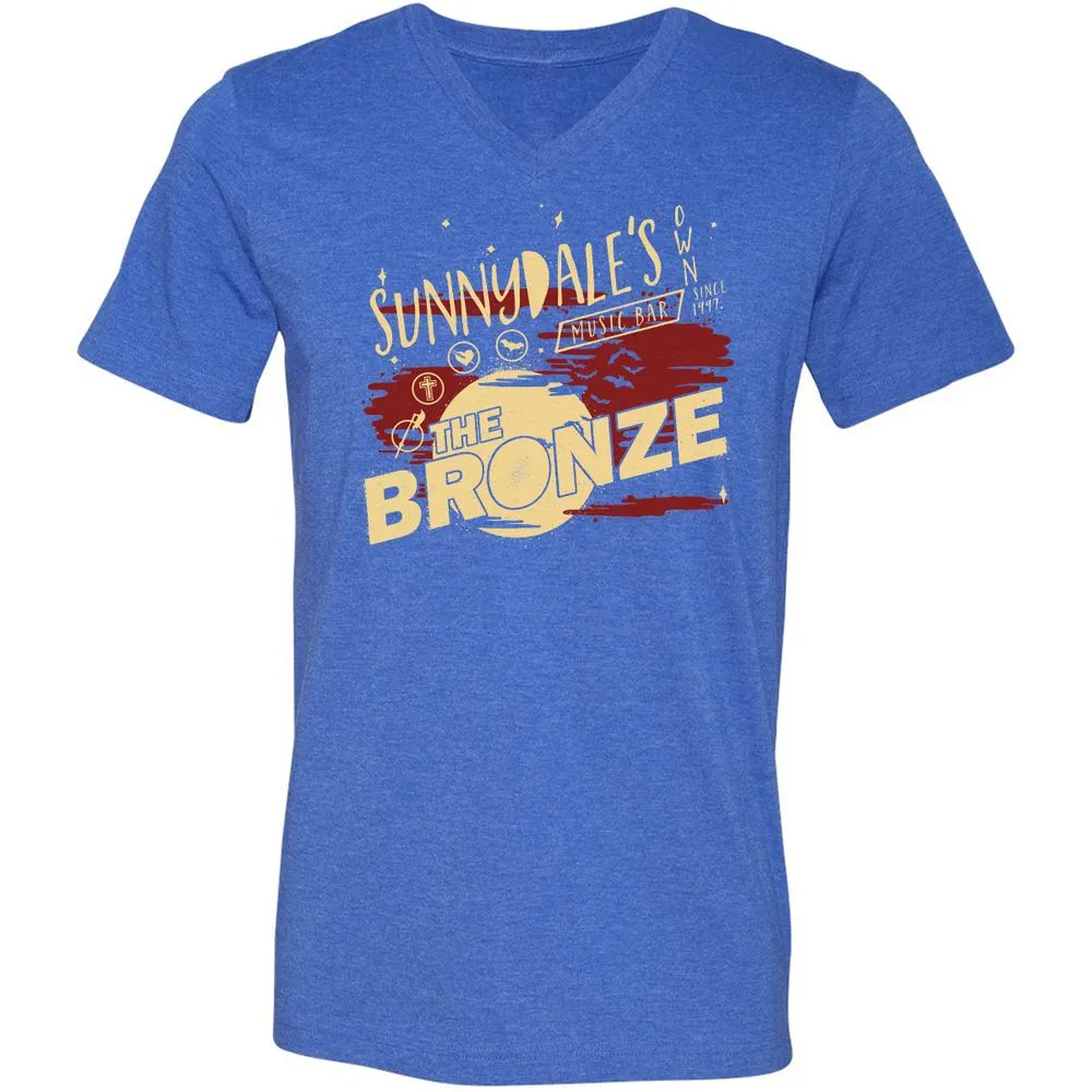 Unisex V-Neck T-Shirt - UAY6KK36 - Heather True Royal - 14