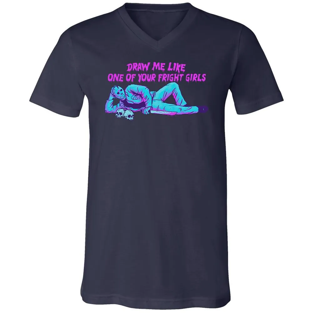 Unisex V-Neck T-Shirt - LEABE1LM - Navy - 2