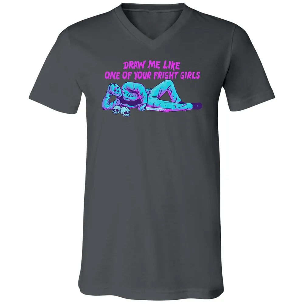Unisex V-Neck T-Shirt - LEABE1LM - Asphalt - 12