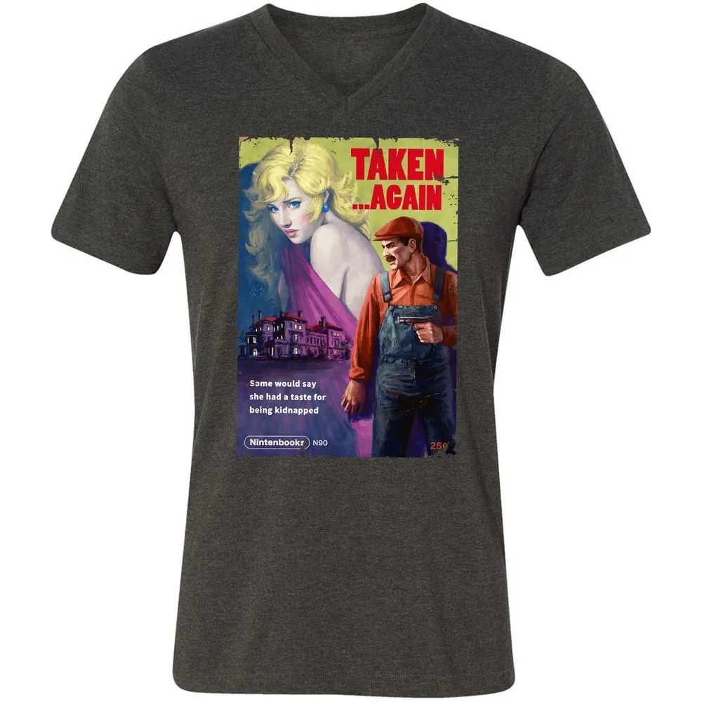 Unisex V-Neck T-Shirt - 476S3AUC - Dark Grey Heather - 8