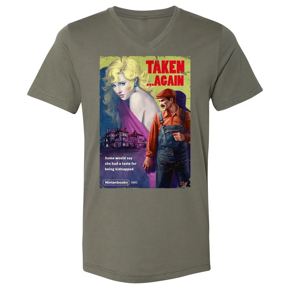 Unisex V-Neck T-Shirt - 476S3AUC - Military Green - 10