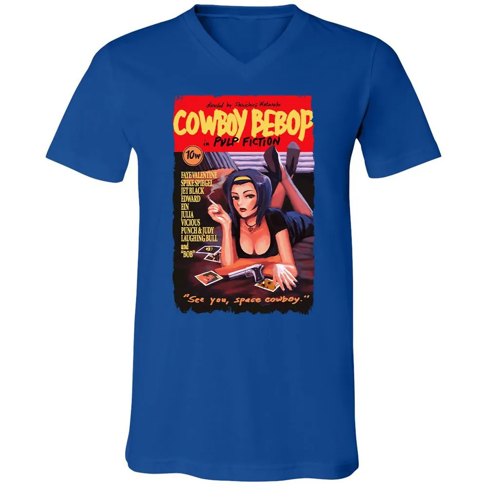 Unisex V-Neck T-Shirt - 9GMGYTK6 - True Royal - 4