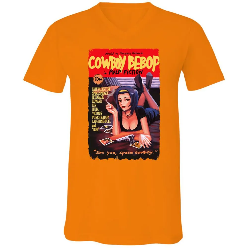 Unisex V-Neck T-Shirt - 9GMGYTK6 - Orange - 11