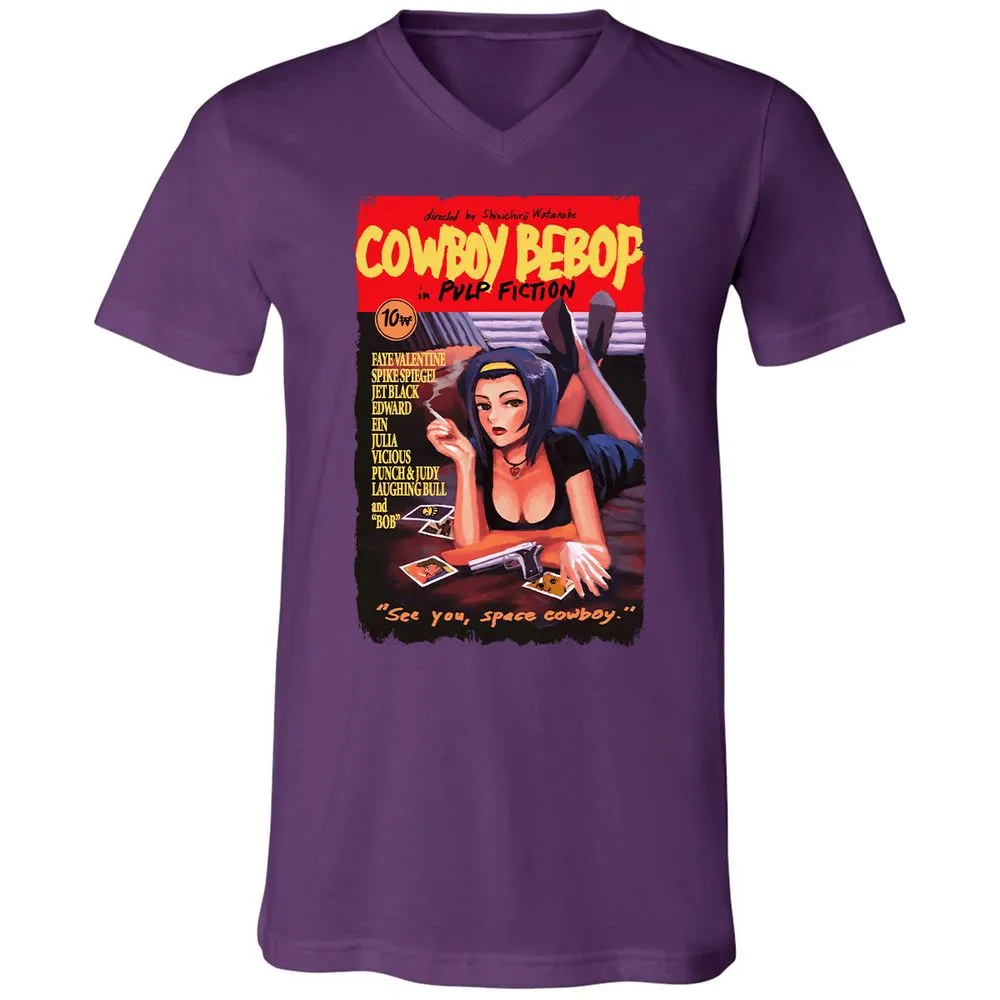 Unisex V-Neck T-Shirt - 9GMGYTK6 - Team Purple - 9
