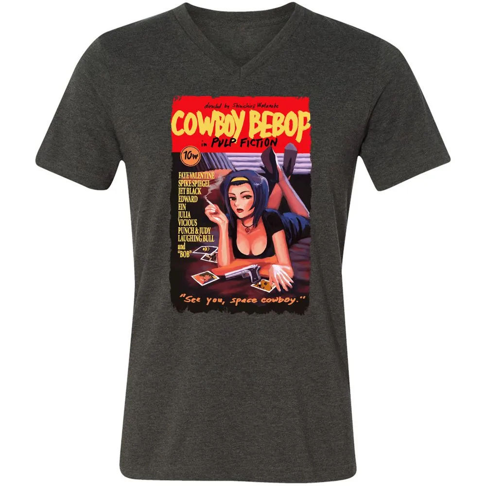 Unisex V-Neck T-Shirt - 9GMGYTK6 - Dark Grey Heather - 8