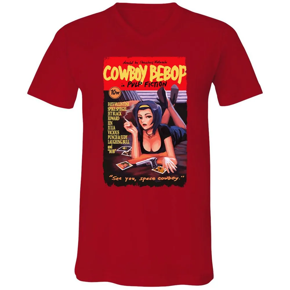 Unisex V-Neck T-Shirt - 9GMGYTK6 - Red - 3