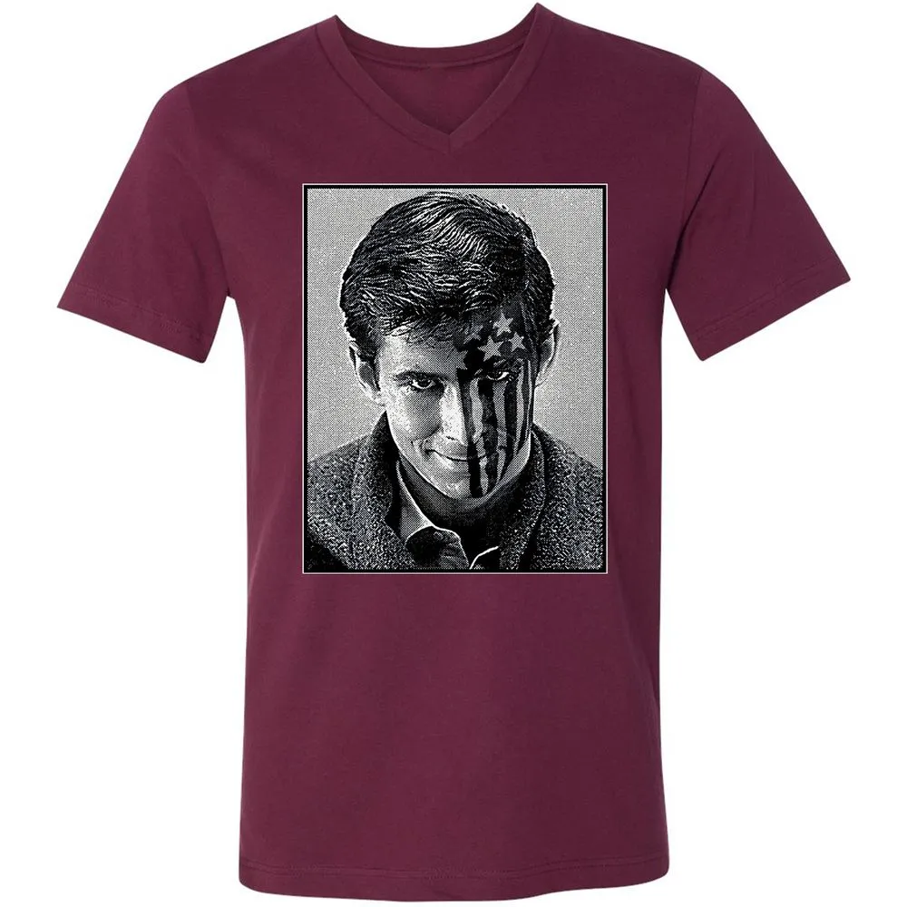 Unisex V-Neck T-Shirt - 3LGJZ4EC - Maroon - 6