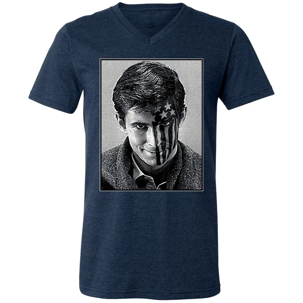 Unisex V-Neck T-Shirt - 3LGJZ4EC - Heather Navy - 15