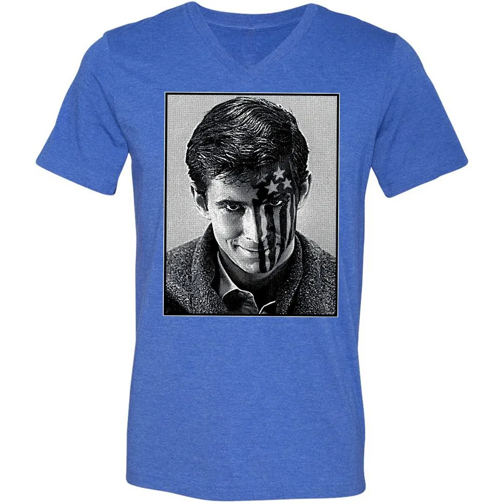 Unisex V-Neck T-Shirt - 3LGJZ4EC - Heather True Royal - 14