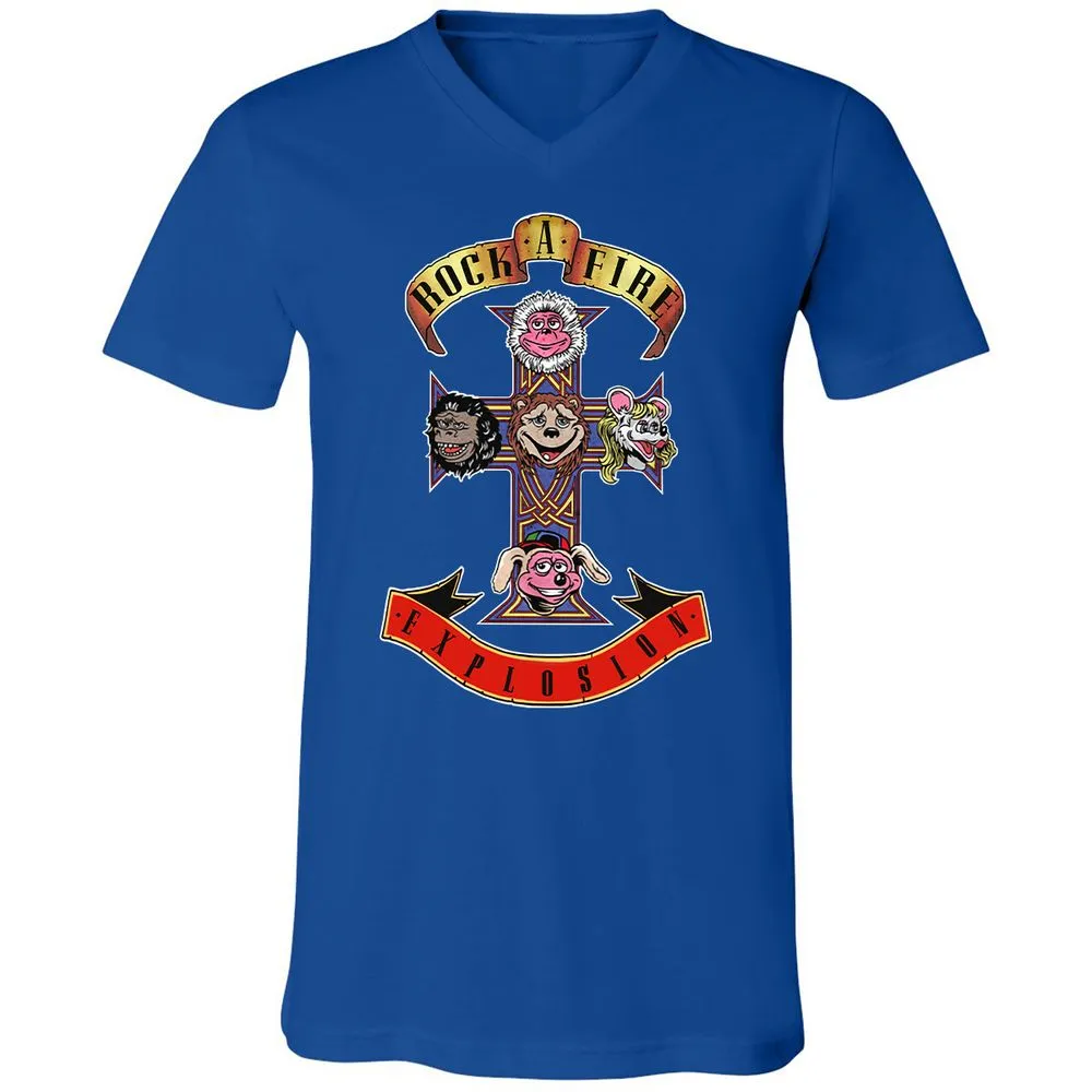 Unisex V-Neck T-Shirt - A41CELKZ - True Royal - 4