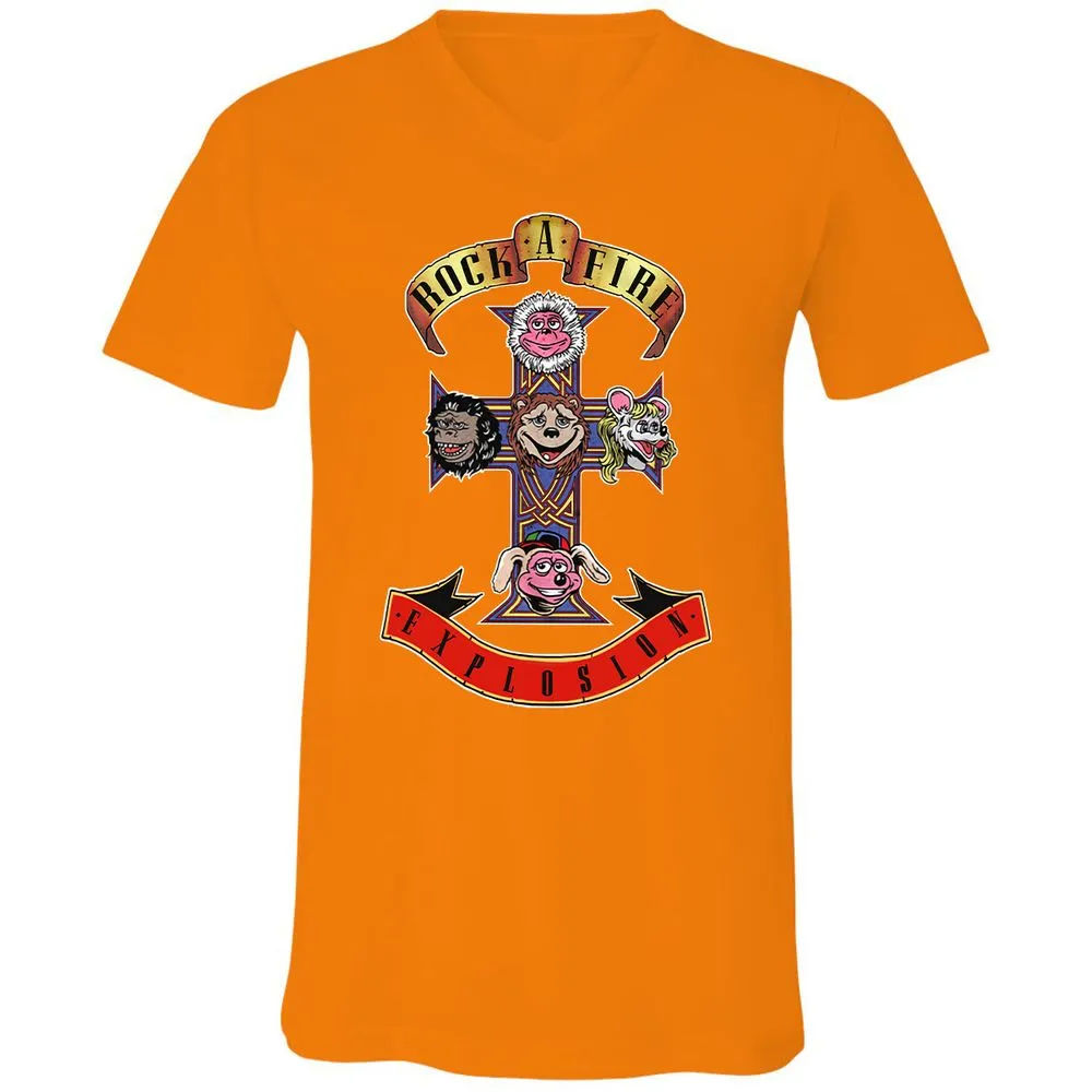 Unisex V-Neck T-Shirt - A41CELKZ - Orange - 11