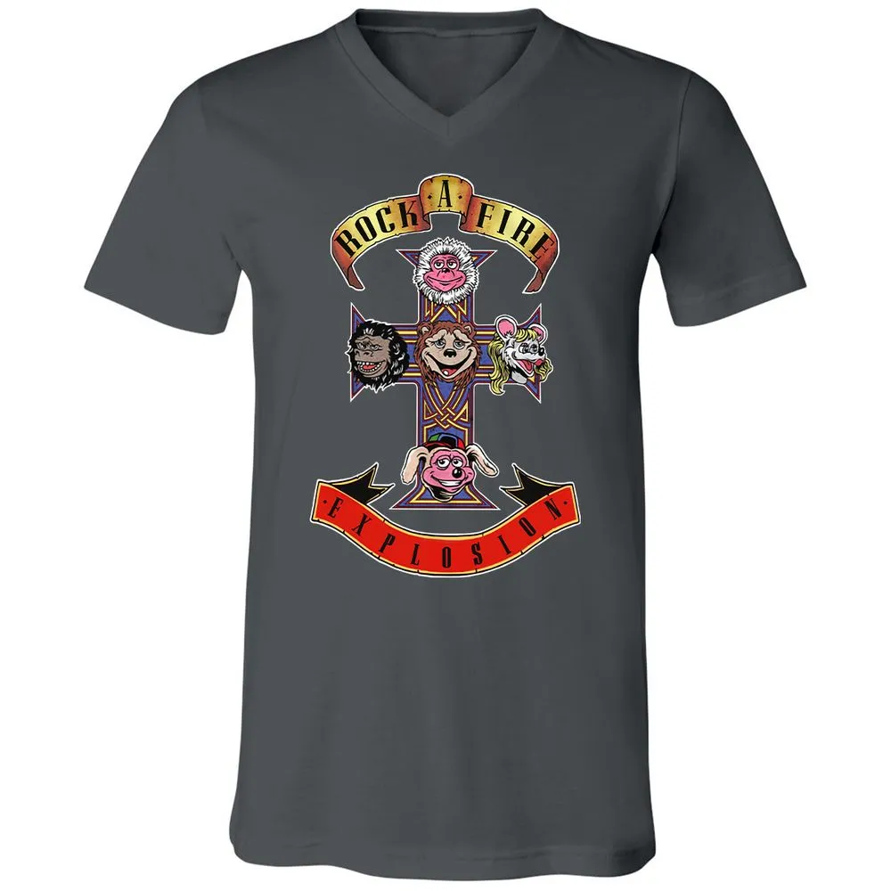 Unisex V-Neck T-Shirt - A41CELKZ - Asphalt - 12