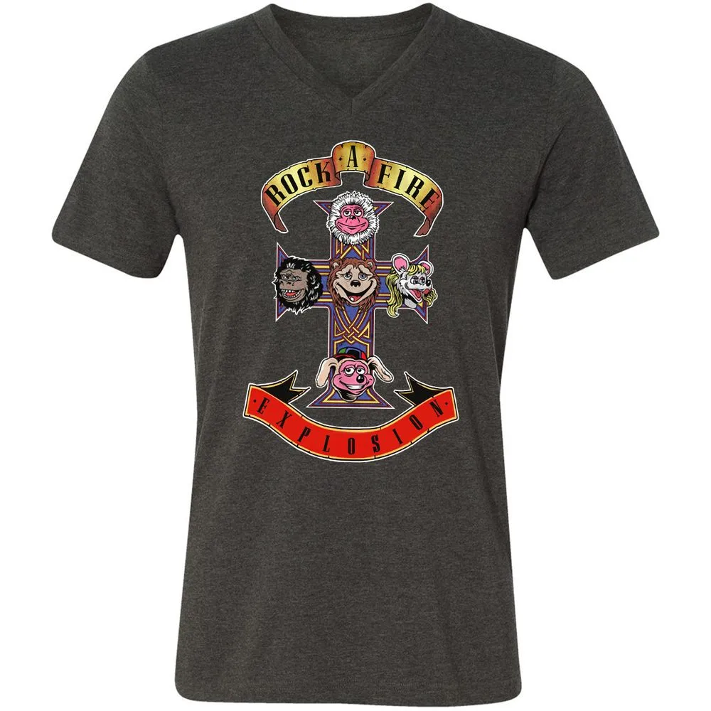Unisex V-Neck T-Shirt - A41CELKZ - Dark Grey Heather - 8