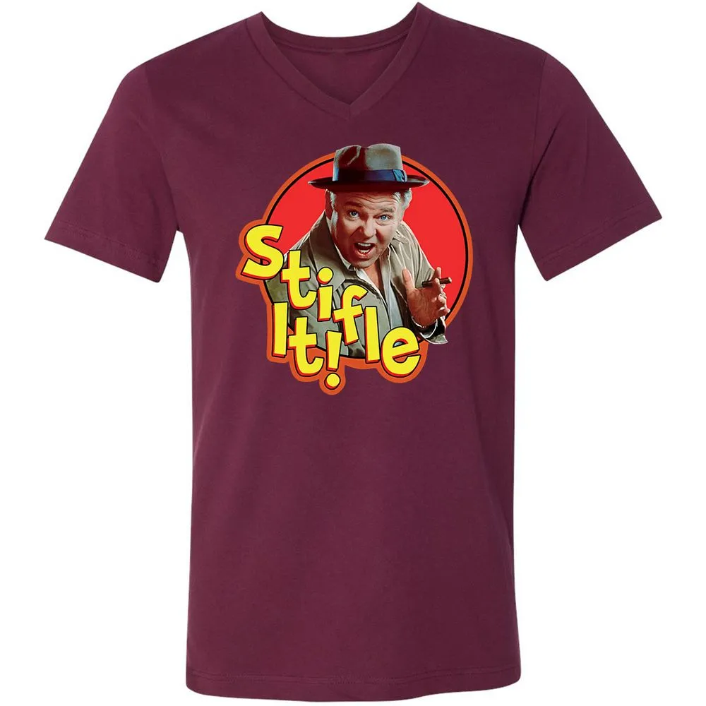 Unisex V-Neck T-Shirt - YD33ELZX - Maroon - 6