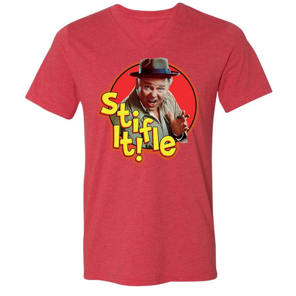 Unisex V-Neck T-Shirt - YD33ELZX - Heather Red - 16