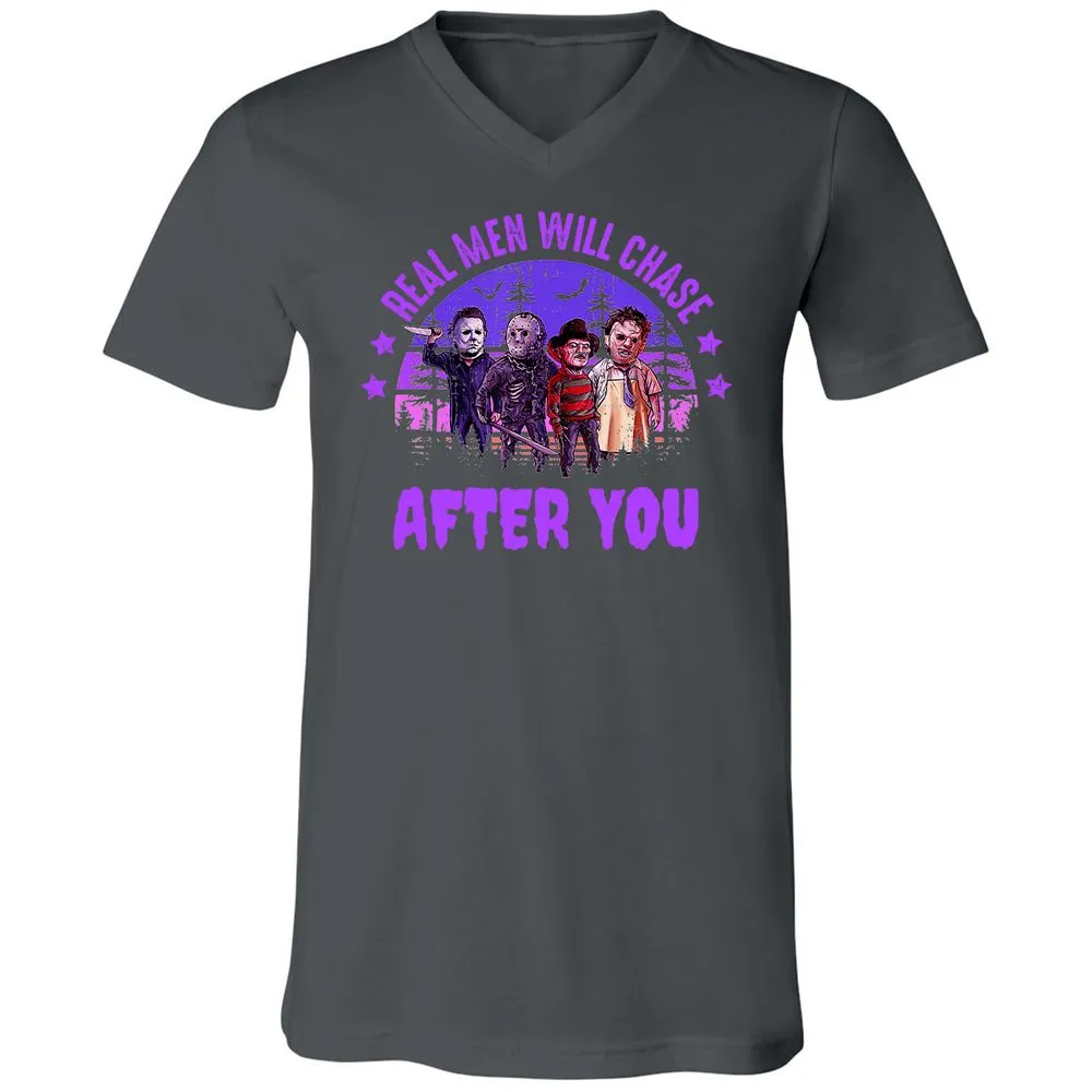 Unisex V-Neck T-Shirt - VSSS5LZD - Asphalt - 12