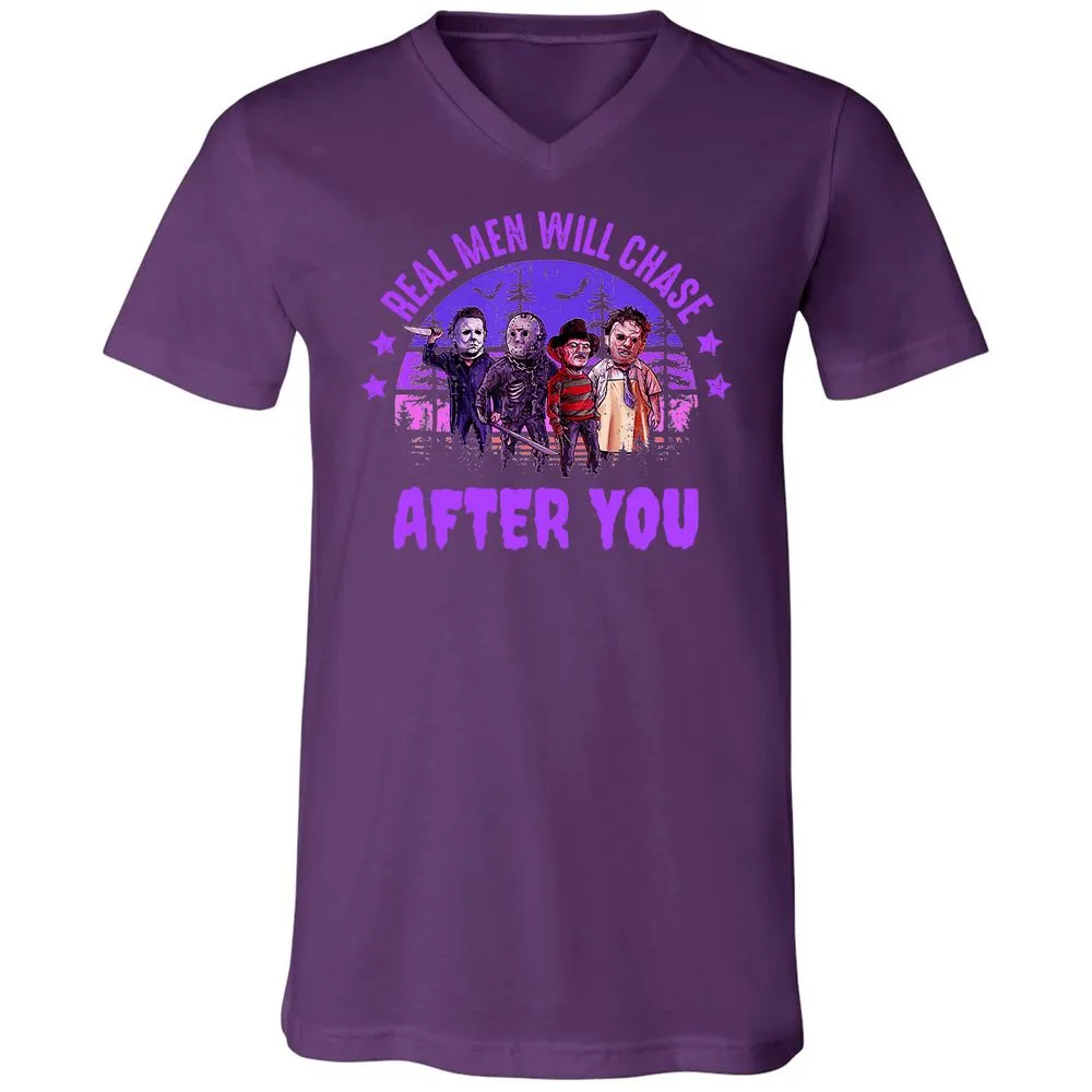 Unisex V-Neck T-Shirt - VSSS5LZD - Team Purple - 9