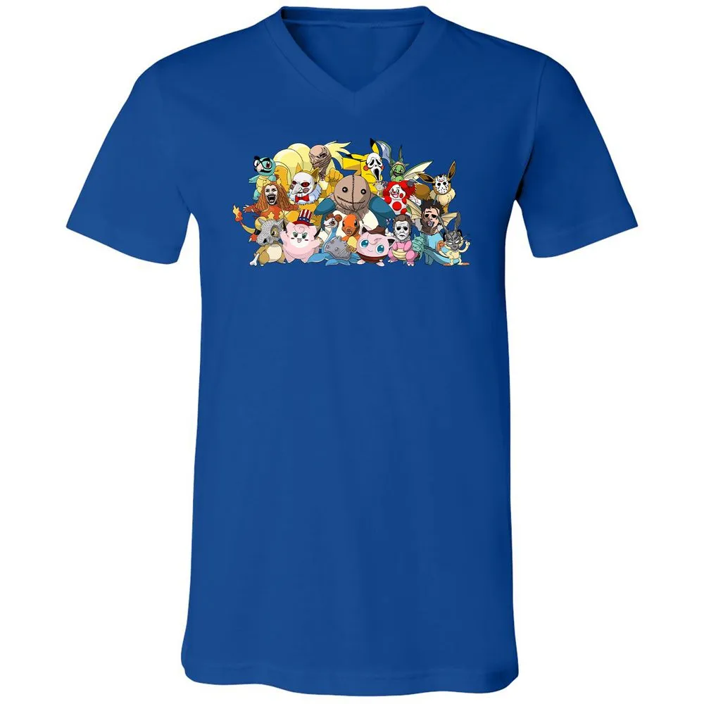 Unisex V-Neck T-Shirt - HCRBQVZ7 - True Royal - 4