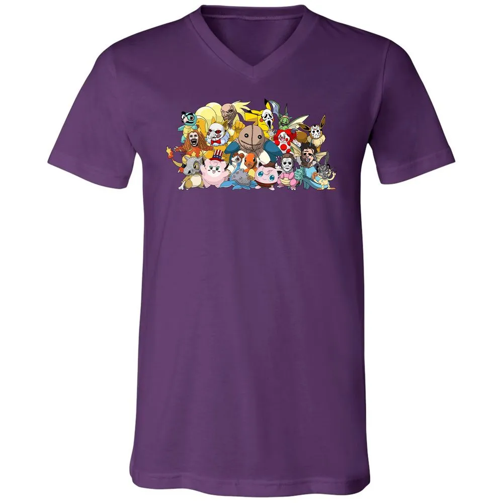Unisex V-Neck T-Shirt - HCRBQVZ7 - Team Purple - 9