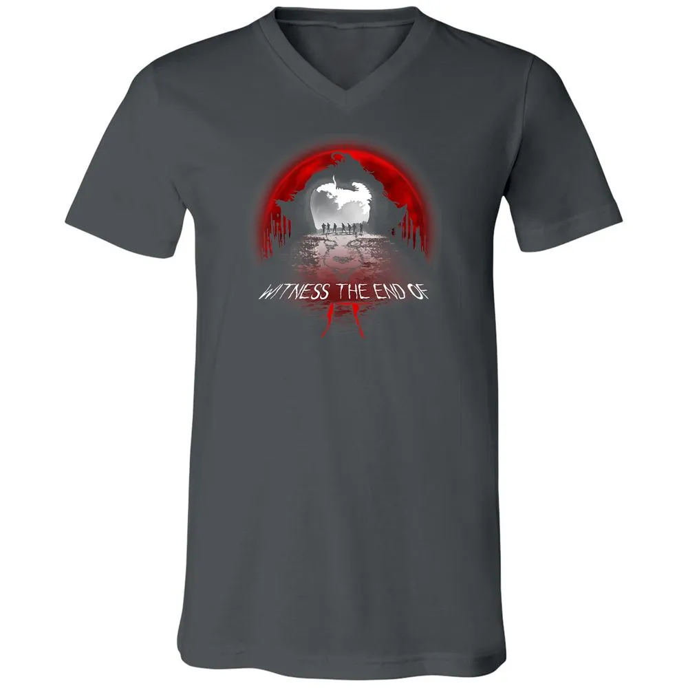 Unisex V-Neck T-Shirt - PSAMY1WP - Asphalt - 12