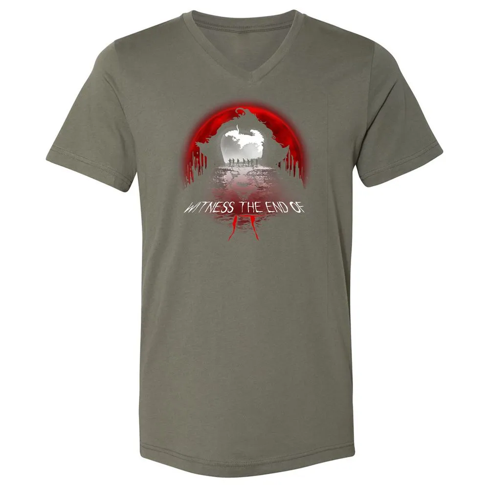 Unisex V-Neck T-Shirt - PSAMY1WP - Military Green - 10