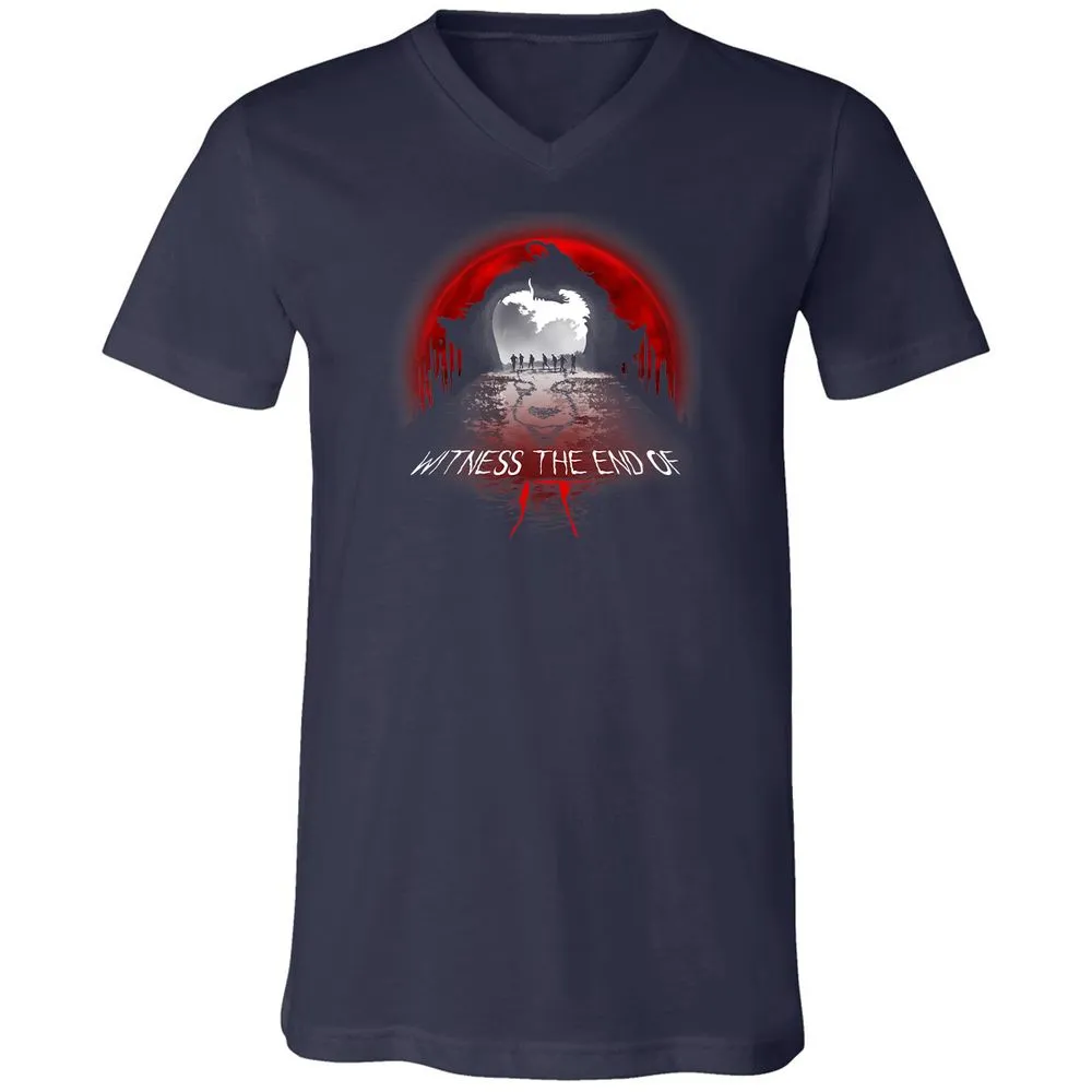 Unisex V-Neck T-Shirt - PSAMY1WP - Navy - 2
