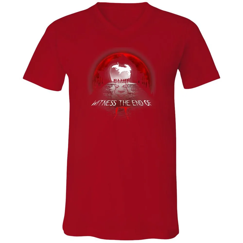 Unisex V-Neck T-Shirt - PSAMY1WP - Red - 3