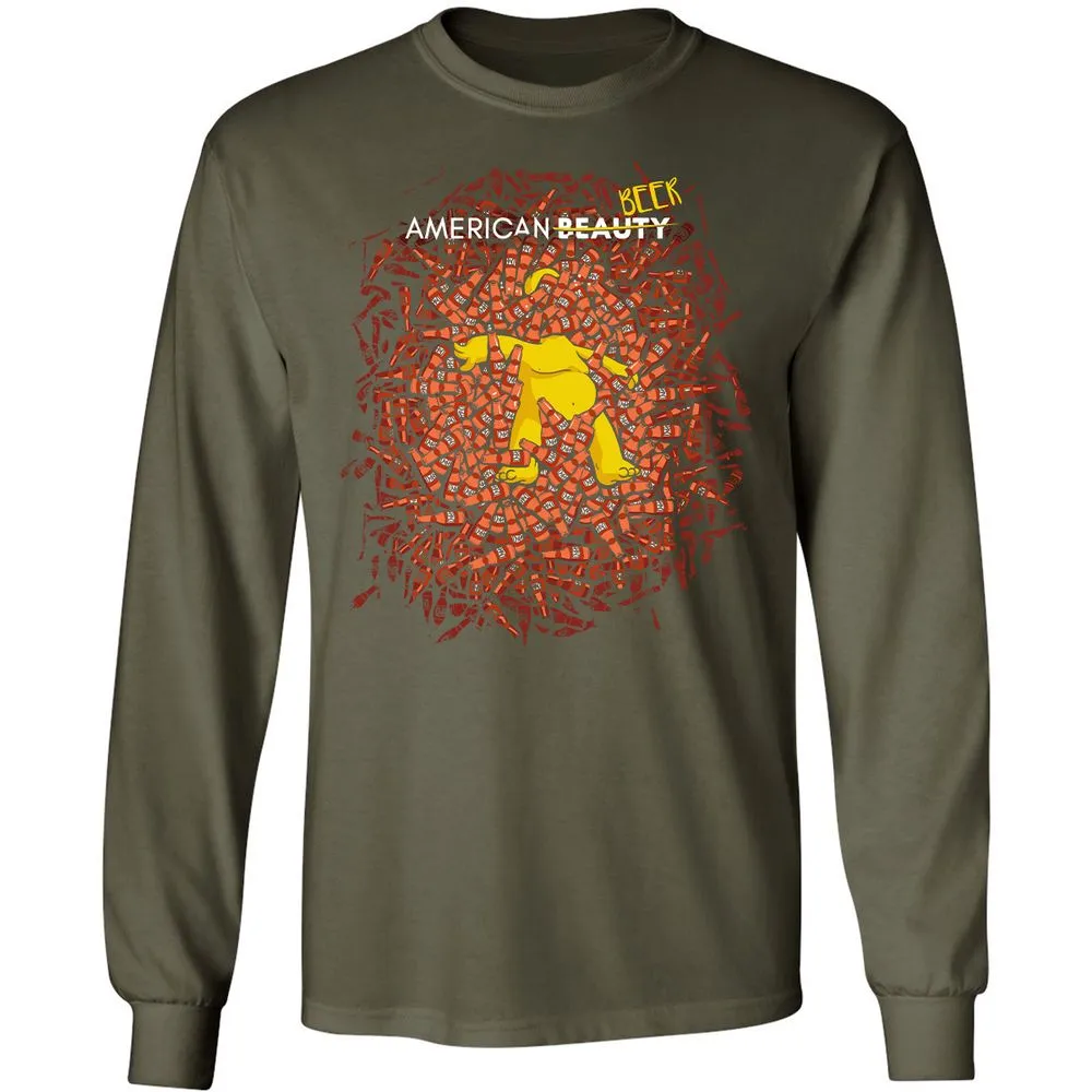 Long Sleeve T-Shirt - 9GGFJRUY - Military Green - 16