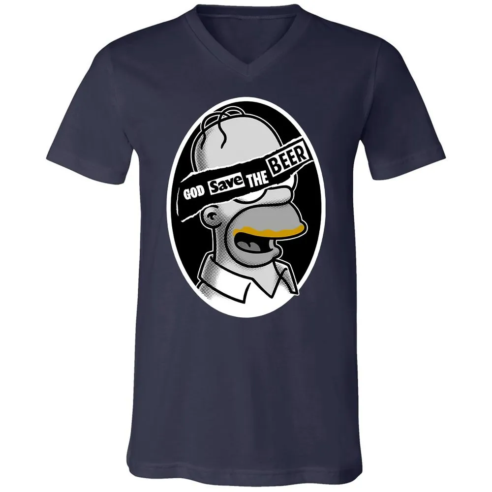 Unisex V-Neck T-Shirt - LUZ5T3XA - Navy - 2