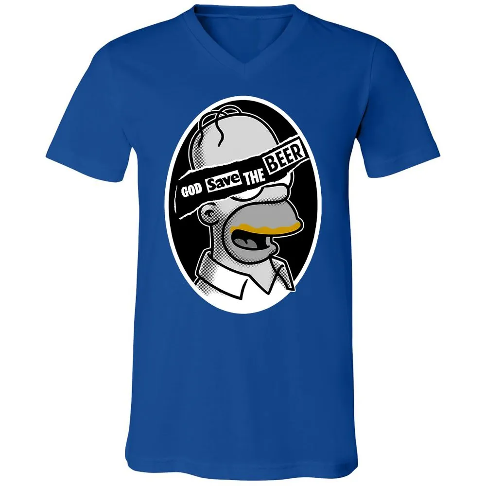 Unisex V-Neck T-Shirt - LUZ5T3XA - True Royal - 4