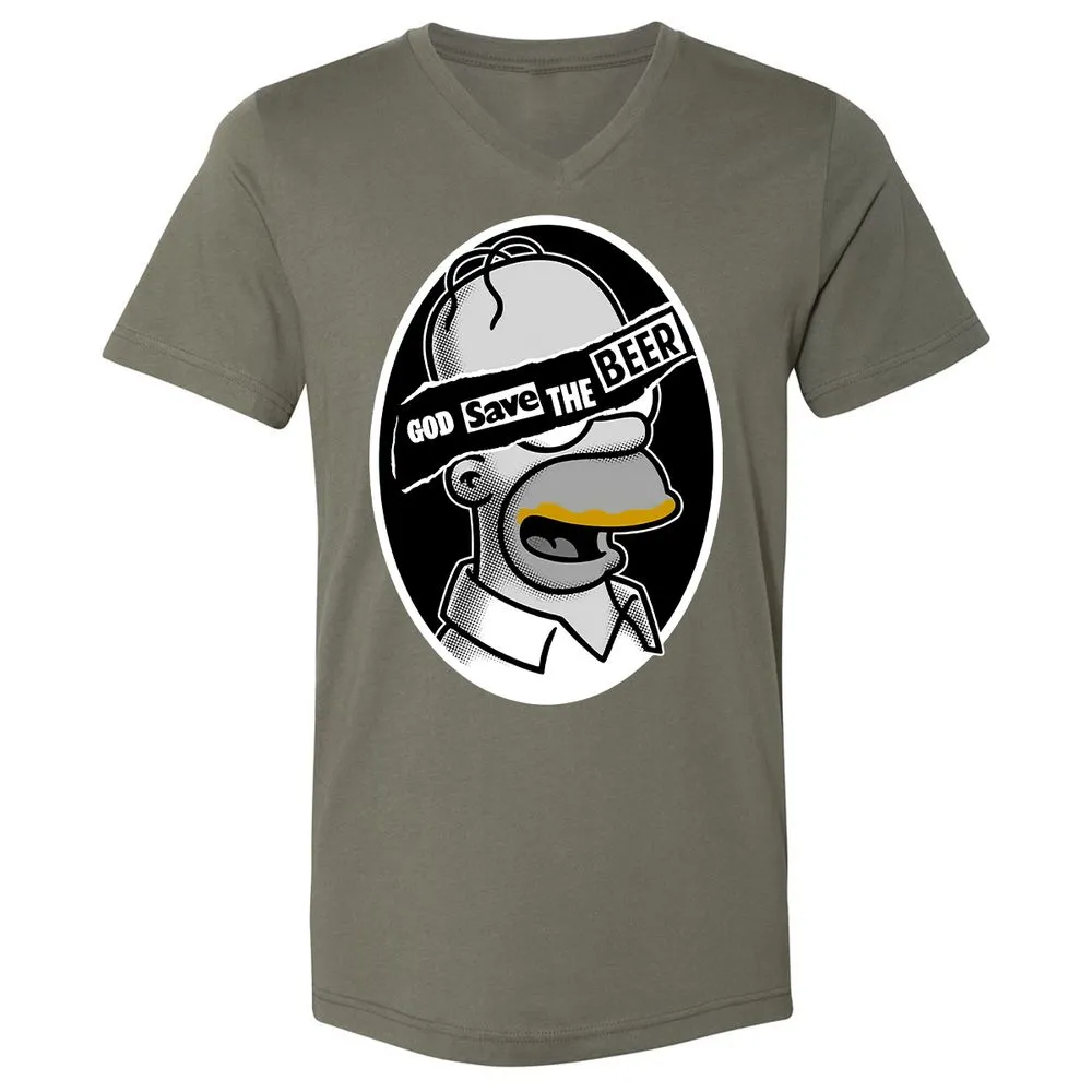 Unisex V-Neck T-Shirt - LUZ5T3XA - Military Green - 10